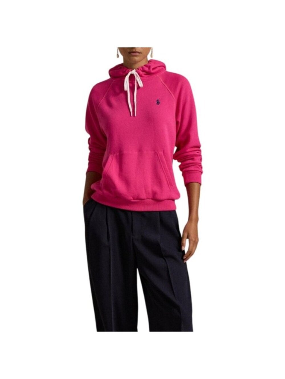 NWT Polo Ralph Lauren Small Shrunken Fit Hoodie Sweatshirt Pink MSRP $158